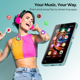 innioasis 4-inch hd touchscreen shows clear navigation for easy offline and online playback