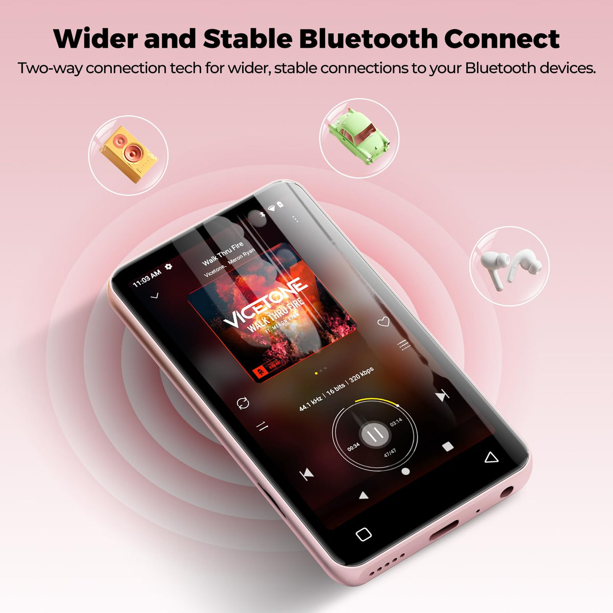 Innioasis dual band Wi Fi and Bluetooth 4.2 for stable connections