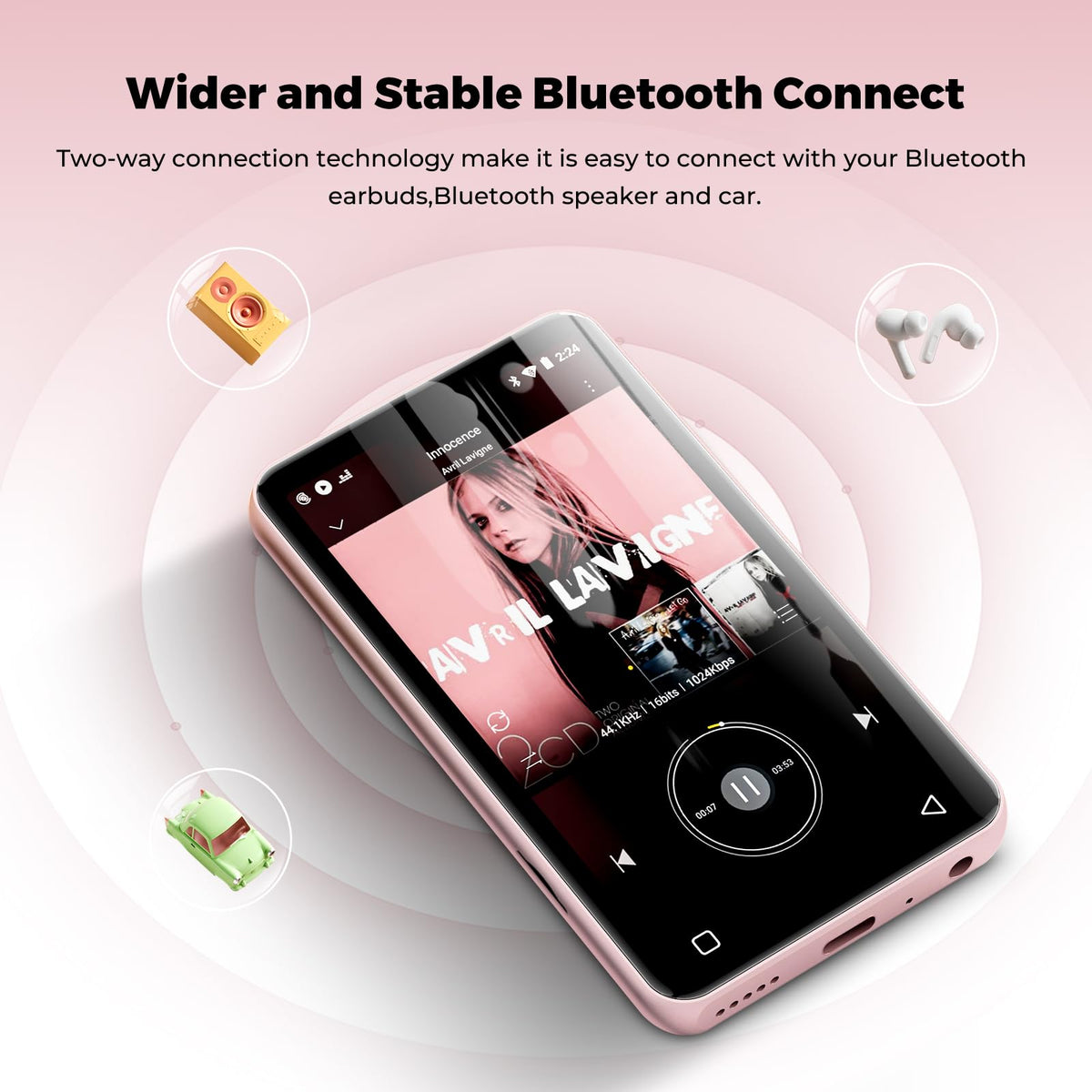 innioasis educational use pink device shown for kids and learning.