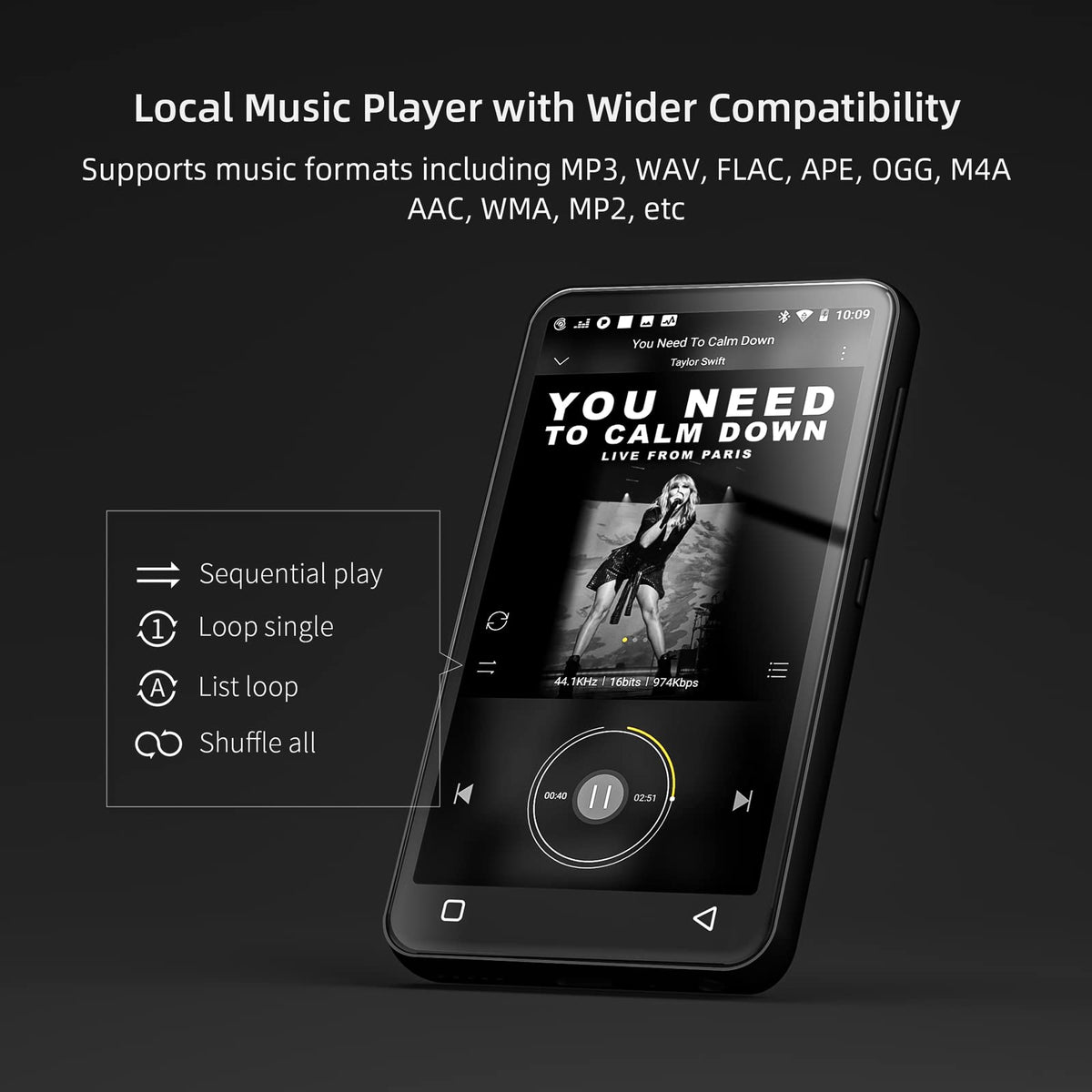 Innioasis G1 Spotify app interface for quick playlist access during workouts.