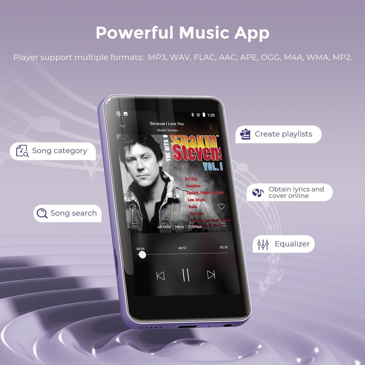 innioasis 80GB mp3 player dual-band wifi for stable streaming