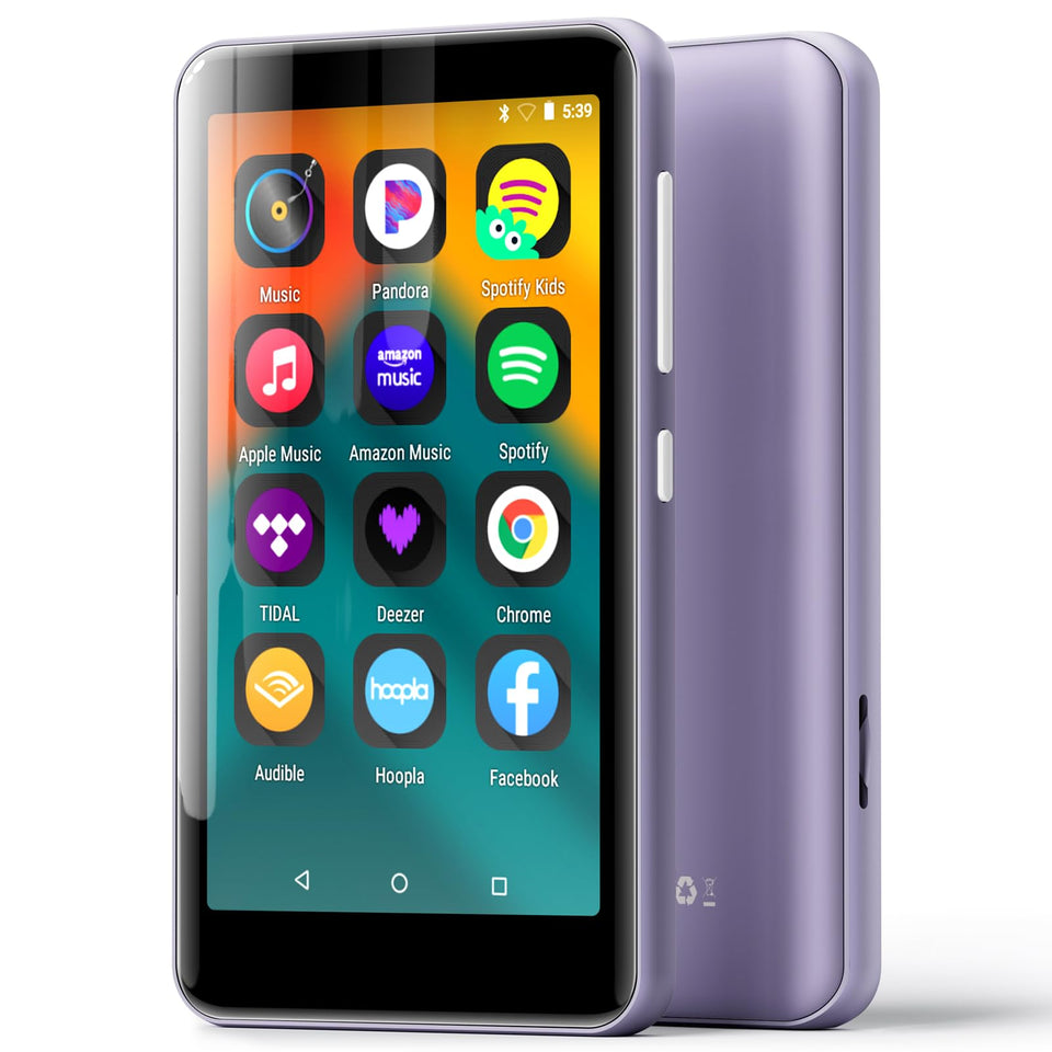 innioasis 80GB kids mp3 player purple with 4-inch screen for easy video playback