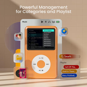 Innioasis mp3 player back view, compact and lightweight body design