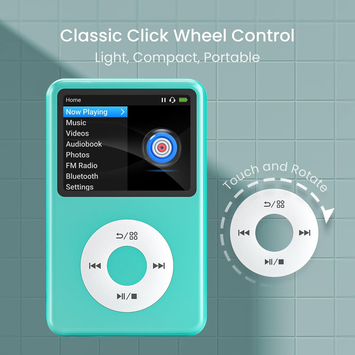 innioasis MP3 Player long battery life supports hours of playback