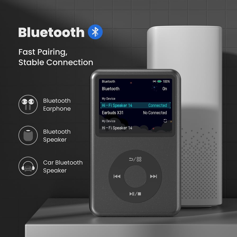 innioasis mp3 player display and controls enable easy playlist access