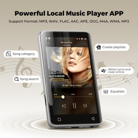 innioasis MP3 Player with graphic equalizer for customizable sound on the go.