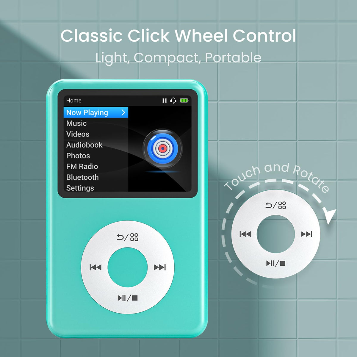 innioasis mp3 player in use with kids for learning and entertainment.