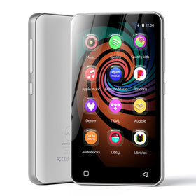Innioasis MP3 Player in white shown as a compact, travel friend with ample storage.