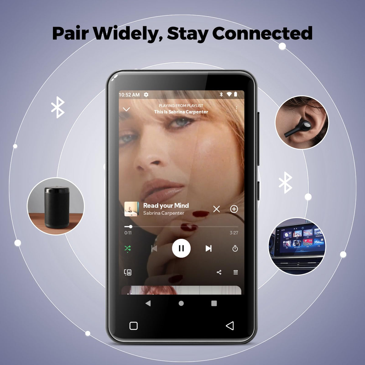 innioasis MP3 Player with parental controls for safe kid listening