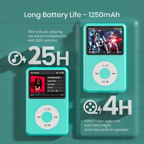innioasis MP3 Player pocket-size form fits easily in a pocket