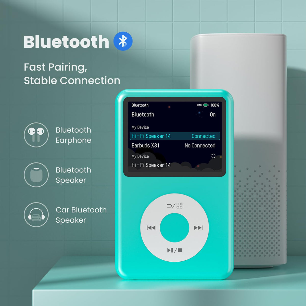 innioasis MP3 Player ROCKBOX compatibility expands file options