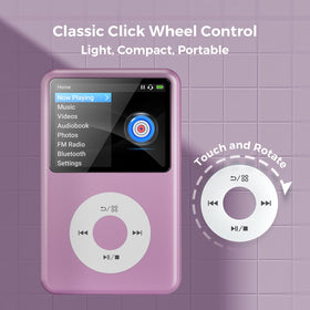 Innioasis MP3 Player sleek purple finish combining style with portability.