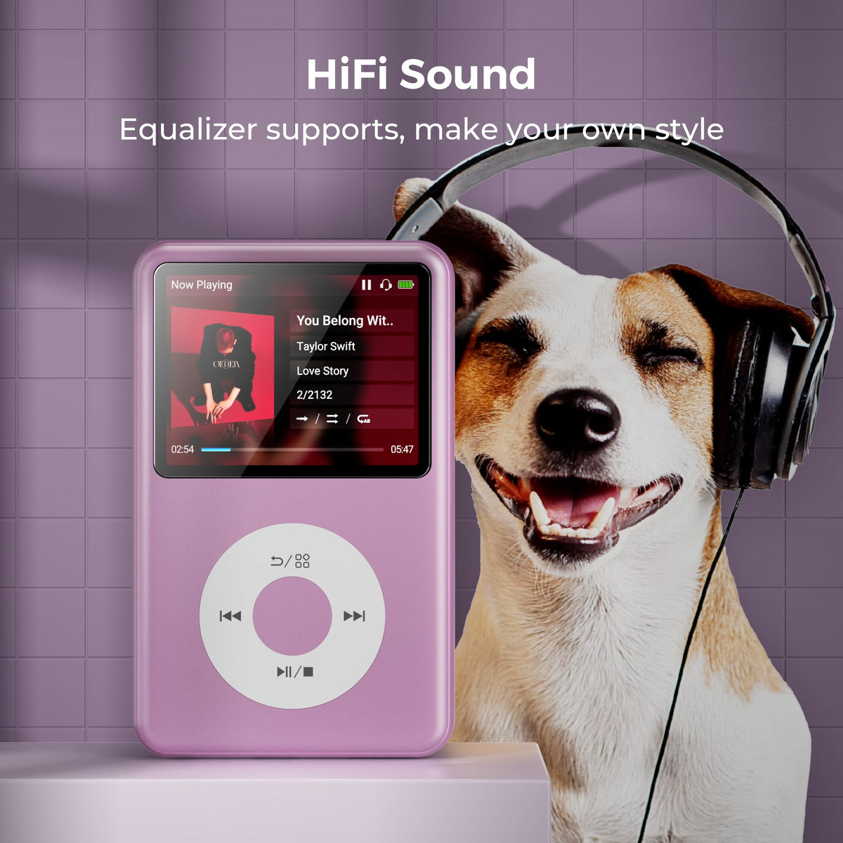 Innioasis MP3 Player 720p video playback for on-device viewing.