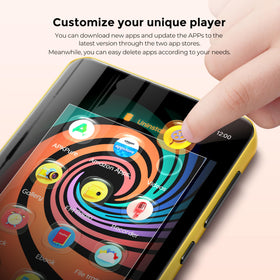 InnIoasis device with preinstalled music apps for quick access to favorites.