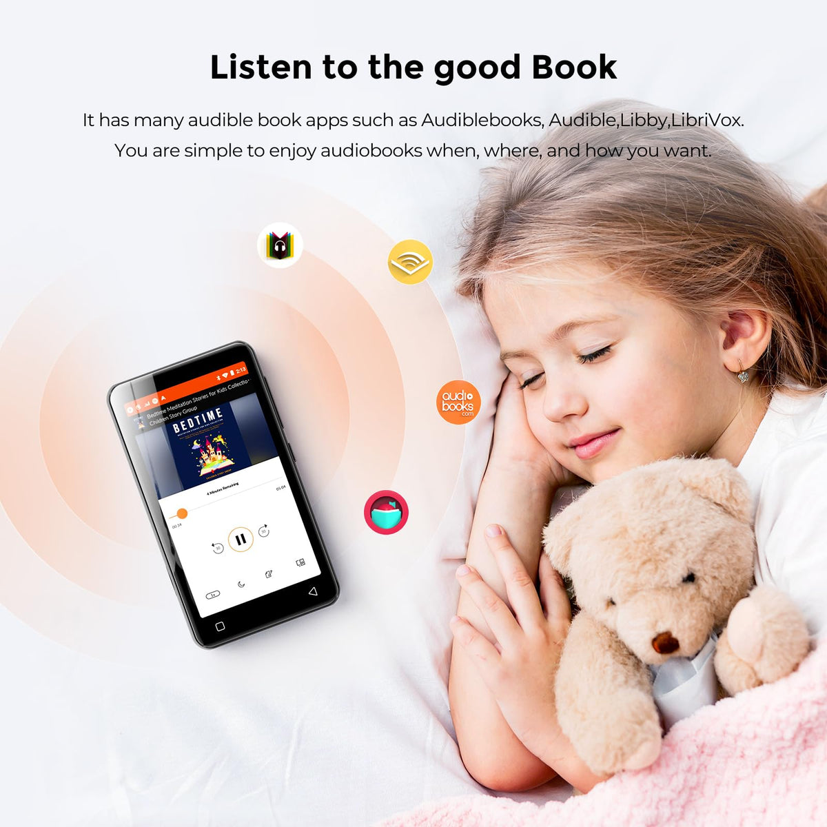 innioasis MP3 player showing Spotify app for streaming on the go