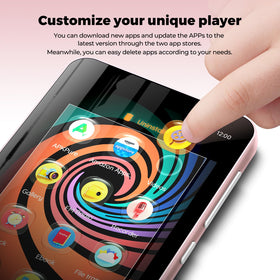 innioasis Spotify and Pandora apps pink menu for instant streaming.