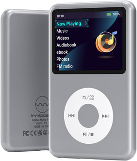 InnIoasis Y1 MP3 Player in black, compact design for on-the-go listening.