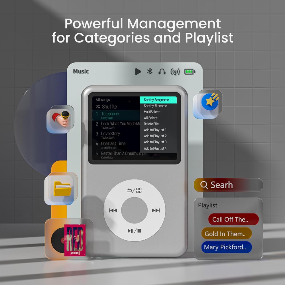 InnIoasis Y1, 128GB storage, ready for thousands of songs.