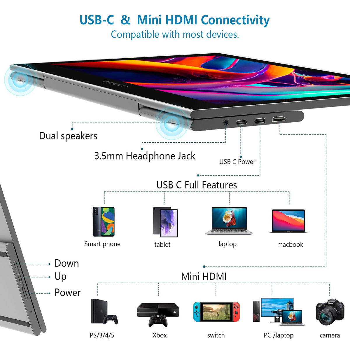 INNOCN monitor 180-degree stand supports flexible viewing angles