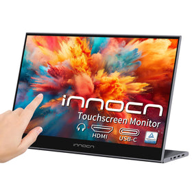 INNOCN 15.6-inch touchscreen portable monitor front view delivering crisp 1080p images on the go