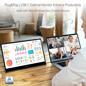 INNOCN ultra-slim portable monitor design, lightweight for travel.