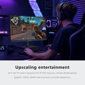 INNOCN 24.5-inch side-view shows slim profile for compact desk setups