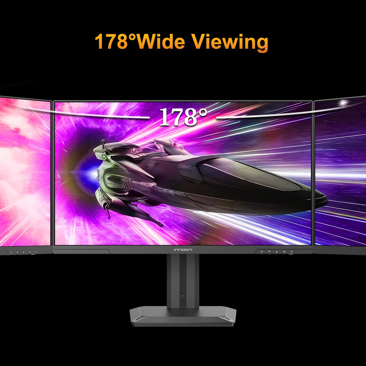 INNOCN 25M2S RGB atmosphere lighting enhances ambience