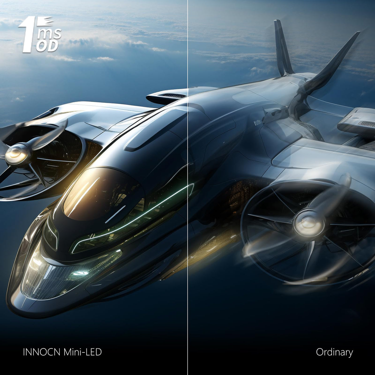 INNOCN 32-inch color-gamut badge showing 99% DCI-P3 coverage