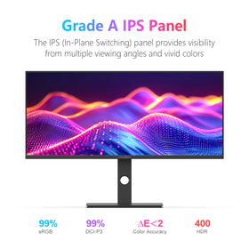 INNOCN 34C1R built-in speakers simplify desk setup.