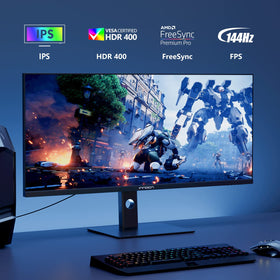 INNOCN 40C1R 144Hz refresh delivers smooth motion for games and videos.