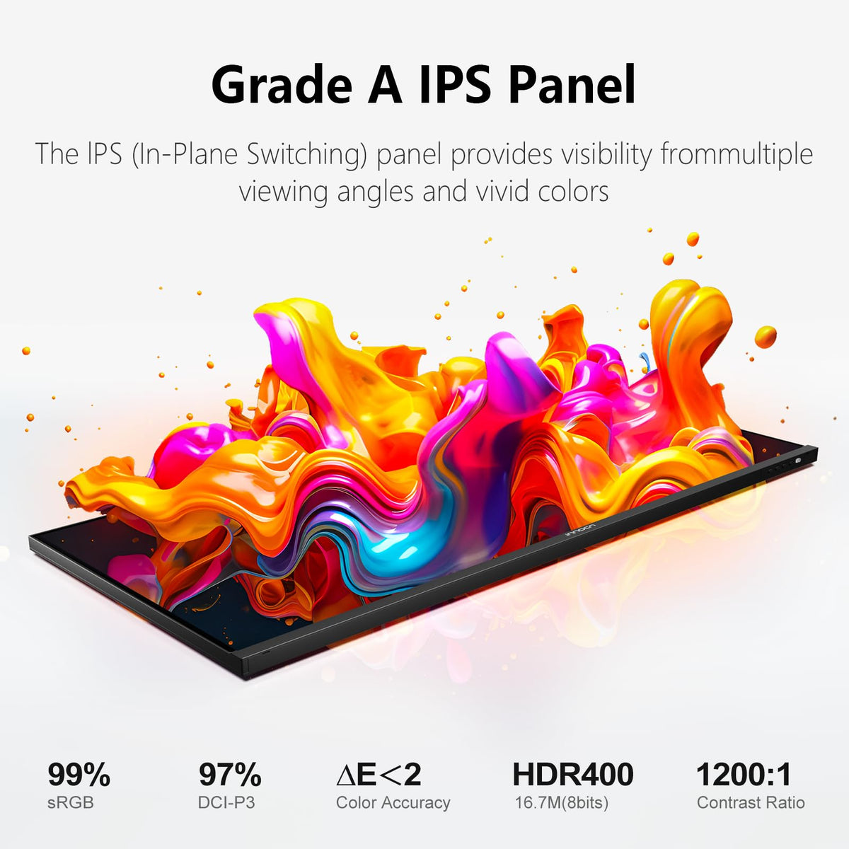 INNOCN 40C1U back panel highlights HDMI 2.1, DP, USB-C ports for versatile connections.