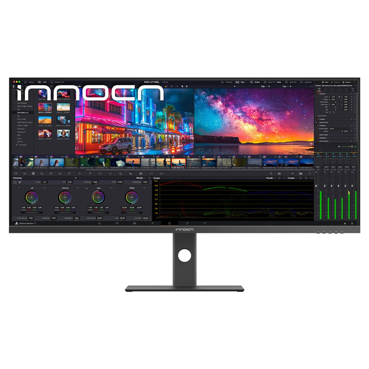 INNOCN 40C1U ultrawide monitor on a desk, showcasing immersive 21:9 clarity for creatives.