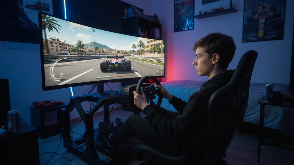INNOCN 45-inch ultrawide curved monitor PIP and PBP setup for multi-source workflow.