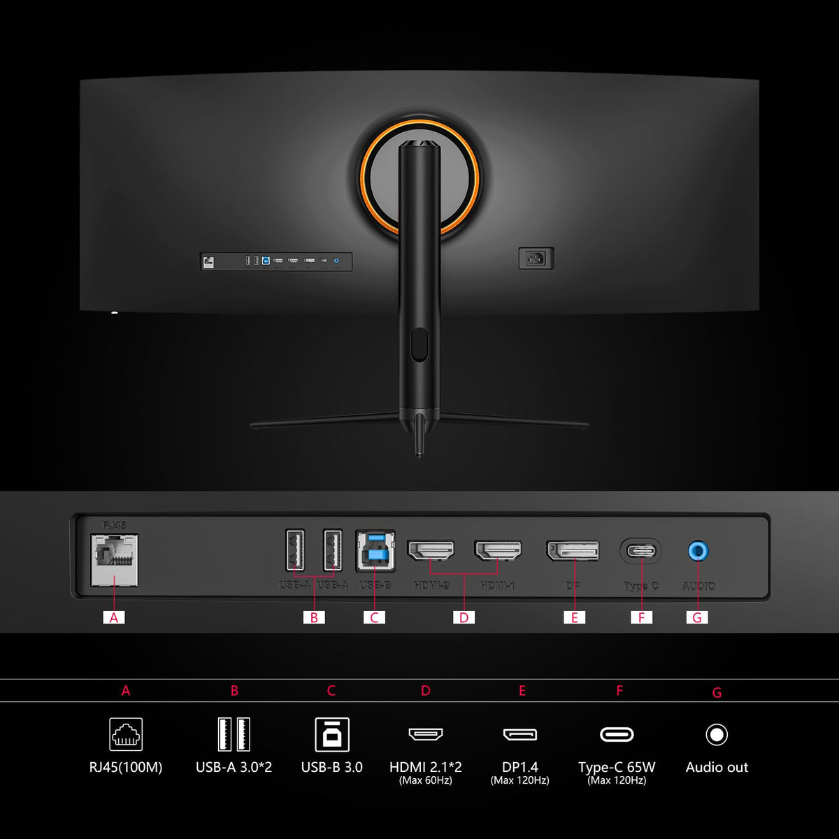 INNOCN 45C1R built-in speakers delivering on-desk audio