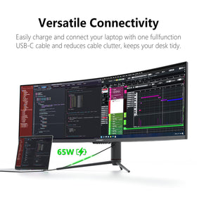 INNOCN 49C1R PiP/PBP multitasking setup with two inputs on one screen.