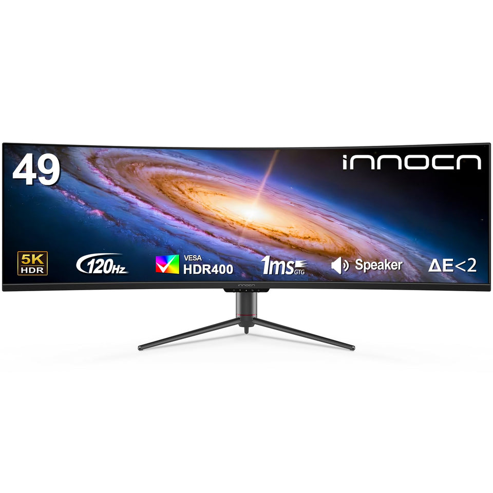 INNOCN 49C1R ultrawide curved monitor view enhances immersive gaming and multitasking.