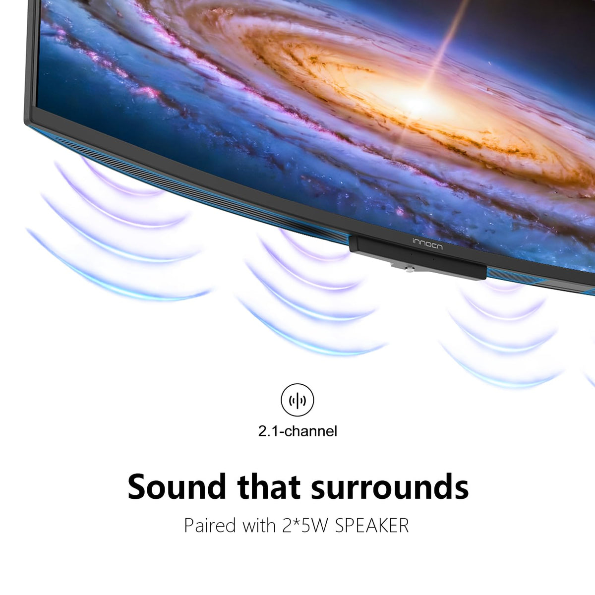 INNOCN 49Q1R built-in speakers provide convenient onboard audio