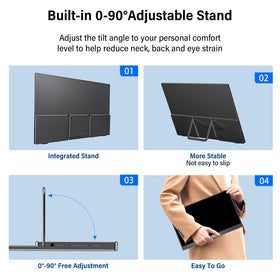 InnoView 15.6-inch monitor connected to laptop for extended workspace