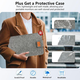 InnoView 15.6-inch monitor in sleeve protects screen during daily commute
