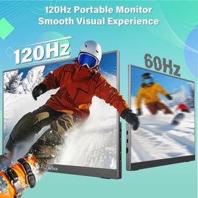 InnoView 16in portable monitor 2.5K QHD display showcases vibrant color for design and media.