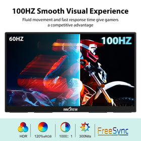 InnoView 120% sRGB close-up shows vivid color range.