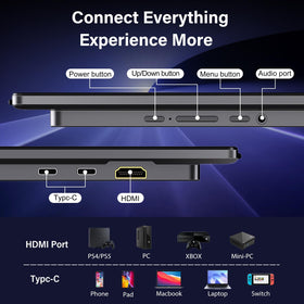 InnoView monitor with built-in speakers and audio jack for media
