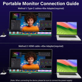 InnoView 23.8-inch adjustable stand demonstrating 180-degree tilt for flexible setups