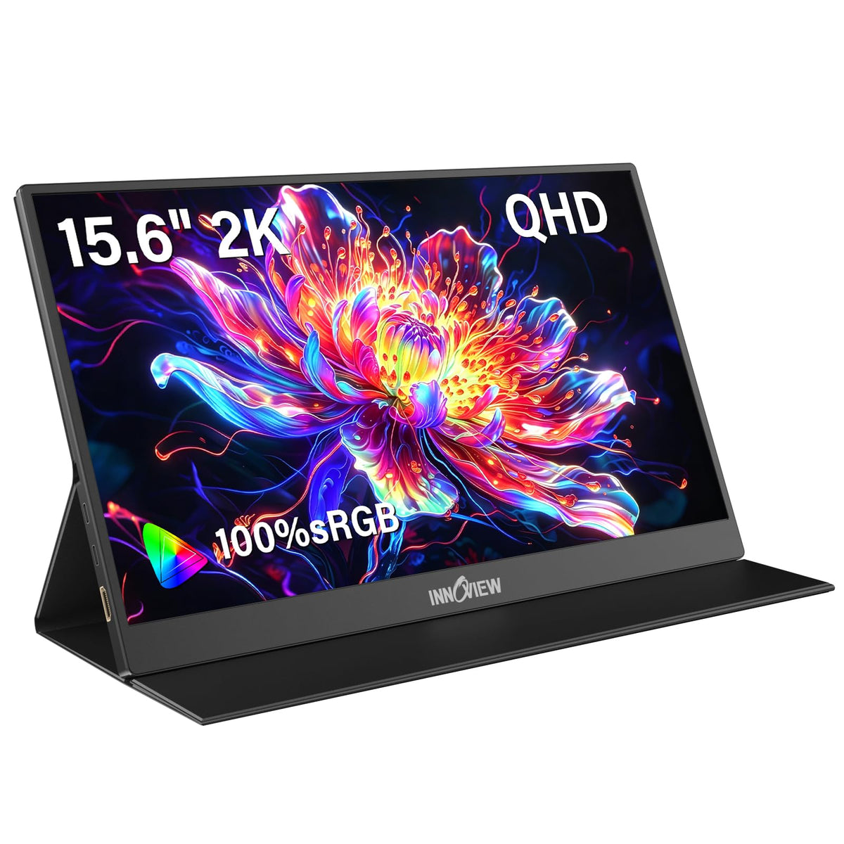 InnoView 2K portable monitor with extended desktop for multitasking.