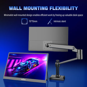 InnoView 2K portable monitor weighs 3.2 pounds for travel convenience.