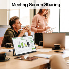InnoView all-metal stand offers 180-degree viewing flexibility.