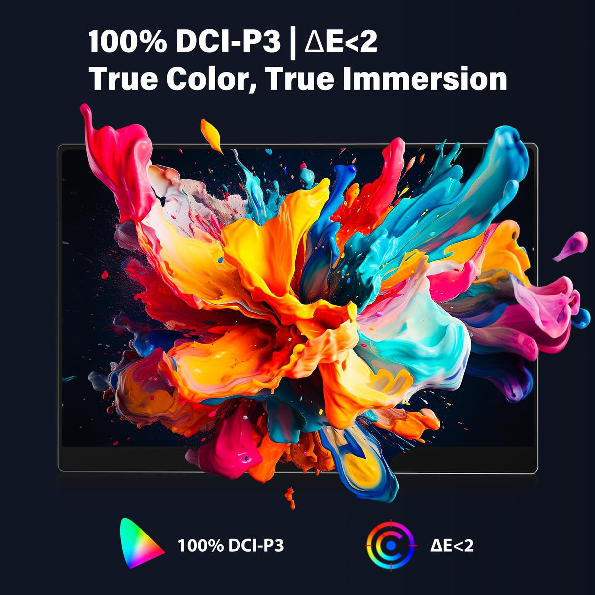 InnoView 4K 3840x2400 clarity with wide DCI-P3 color.