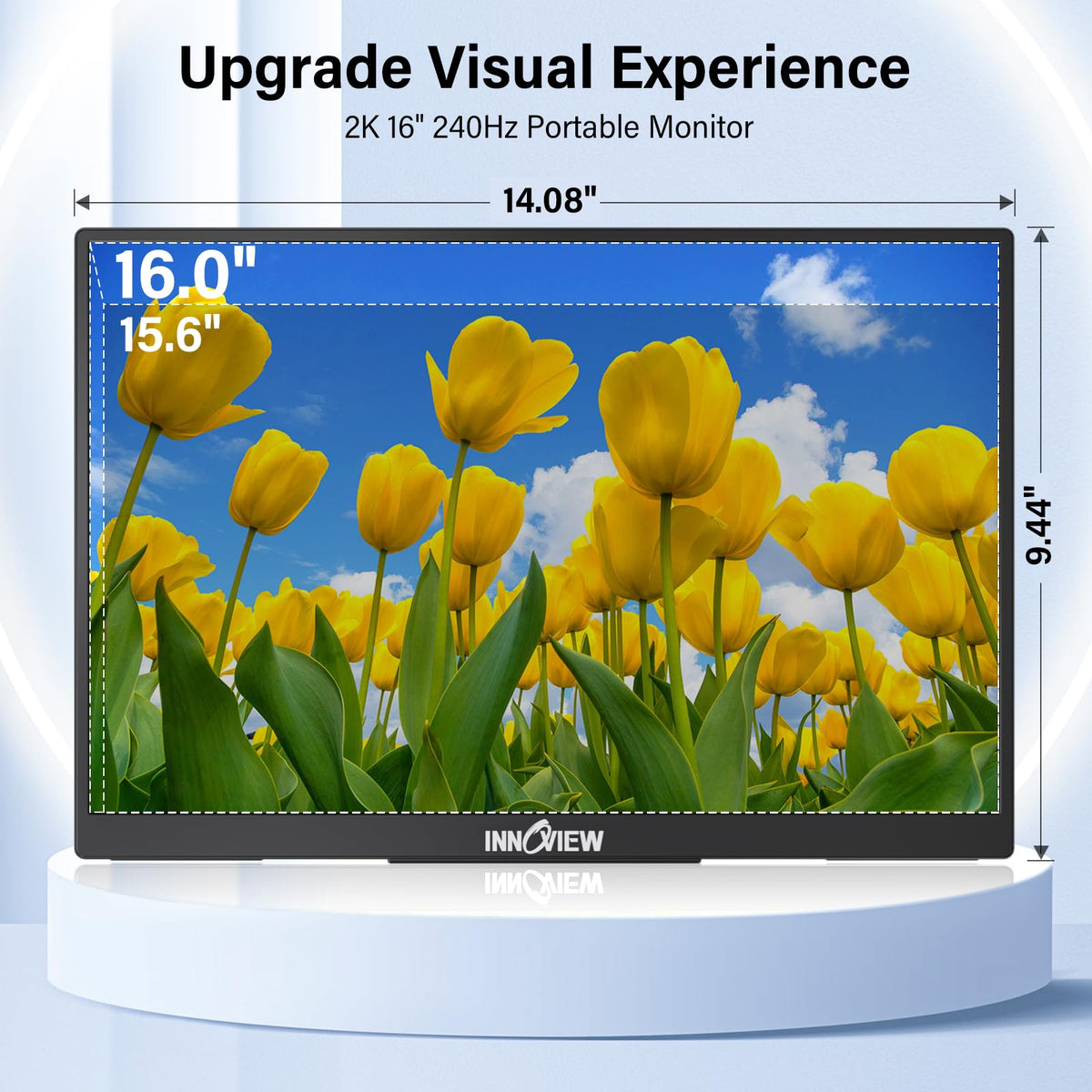 InnoView built-in speakers provide quick audio without external gear.
