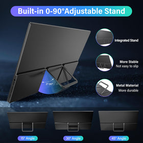 Travel-ready screen for presentations, meetings, and remote work setups.