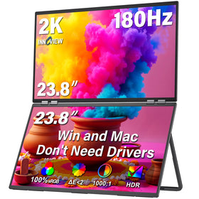 InnoView 23.8-inch folding screen enables space-saving productivity on crowded desks.